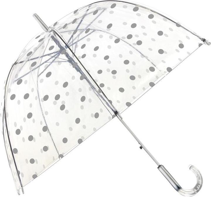 Smati Regenschirm durchsichtig transparent mit Automatik Stockschirm (Wenig Silber)