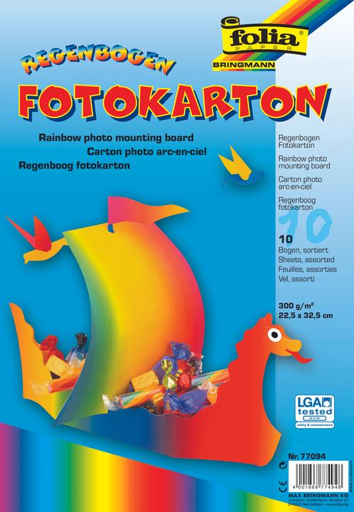 Produktbild Folia Fotokarton Regenbogen 300 g/qm 10 St. (300 g/m², 10 x)