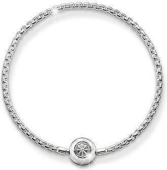 Produktbild Hermex Bettelarmband versilbert für Beads / Charms - 23cm Silbrig (23 cm, Metalllegierung)