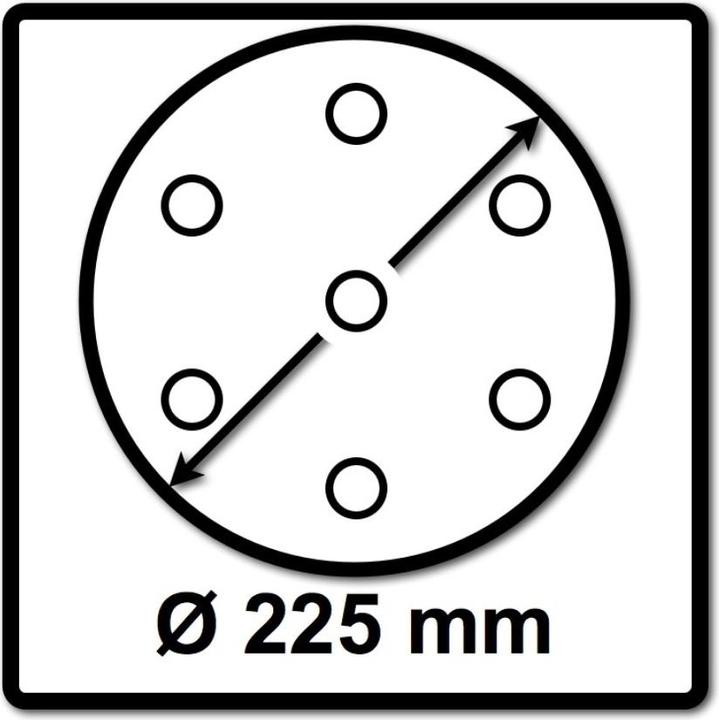 Actual product image Festool STF D225/128 Grinding disc garnet P120 225 mm 50 pcs. ( 2x 205657 ) for long-neck sanders (P120)