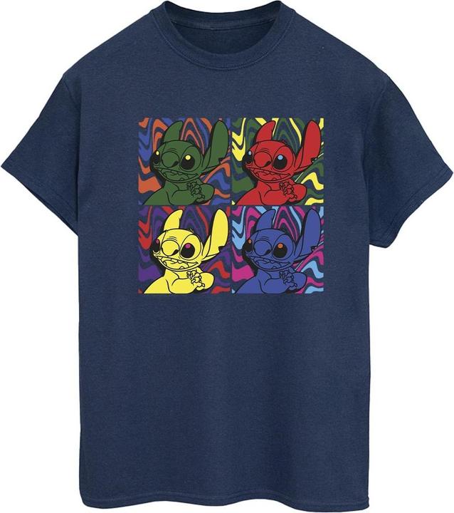 Actual product image Disney Womens/Ladies Lilo & Stitch Pop Art Cotton Boyfriend T-Shirt (M)