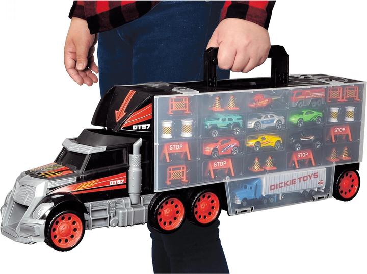 Image du produit Dickie Camion/coffre de rangement avec voitures