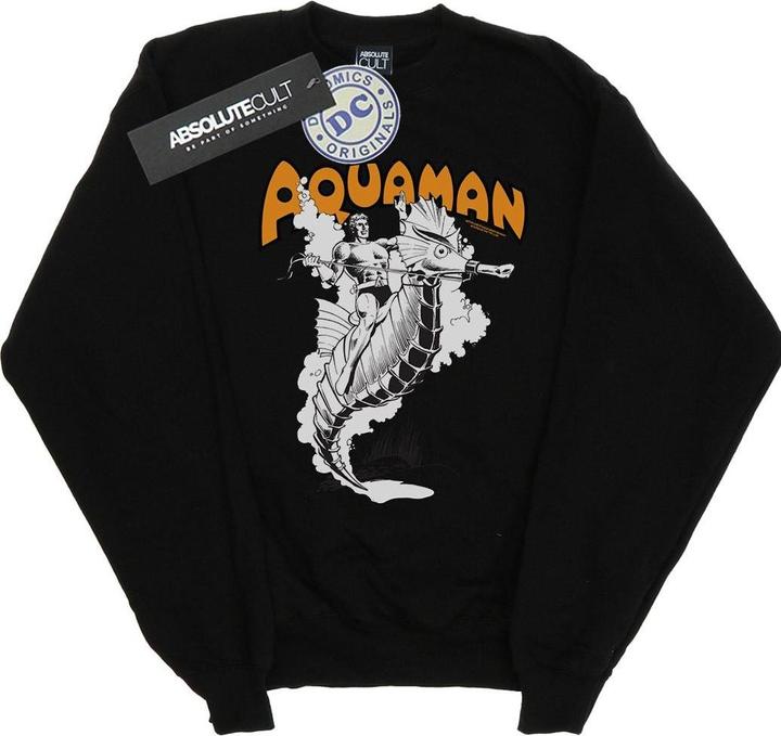 Actual product image Mens Aquaman Mono Action Pose Sweatshirt (S)
