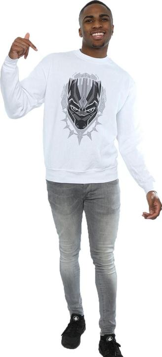Actual product image Mens Black Panther Head Cotton Sweatshirt (M)