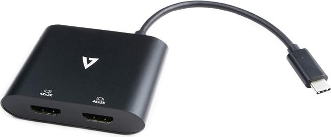Image du produit V7 USB C AdapterUSB to 2X HDMI (USB-C, 2 Ports)