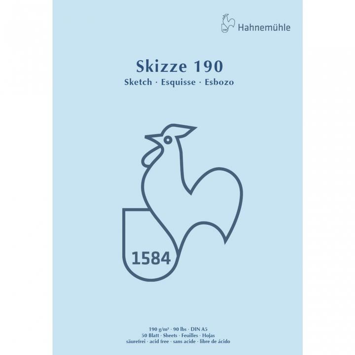 Image du produit Hahnemühle Bloc de croquis A 5 50 feuilles 190 g collé en tête (A5)