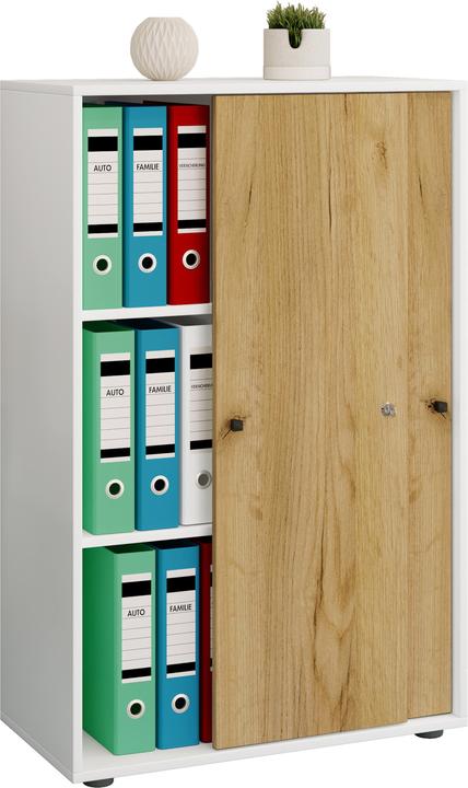 Produktbild VCM Büroschrank Schiebetüren Lona 3fach (70 x 37 x 111 cm)