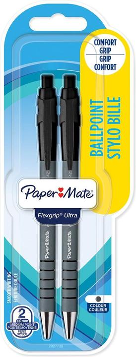 Actual product image Paper Mate Biros Flexgrip Ultra RT M 2pcs black blister (Black, 2 x)