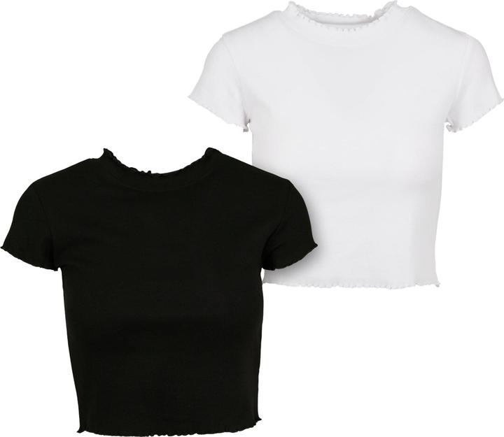Urban Classics Ladies Cropped Rib Tee 2-Pack