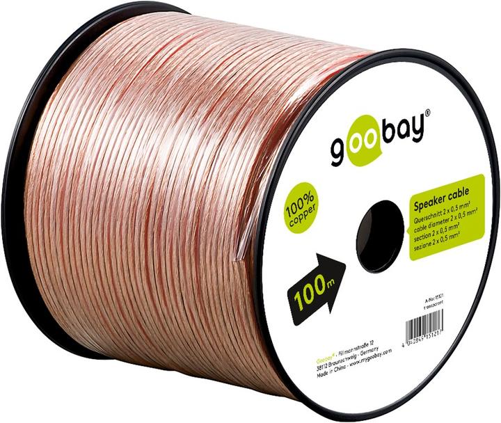 Produktbild Goobay Lautsprecherkabel Transparent CU (100 m, 0.50 mm²)