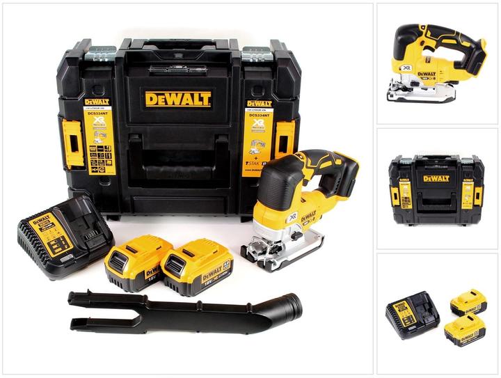 Actual product image DeWalt DCS 334 M2 Battery Pendulum Jigsaw 18V Brushless + 2x Battery 4,0Ah + Charger + TSTAK