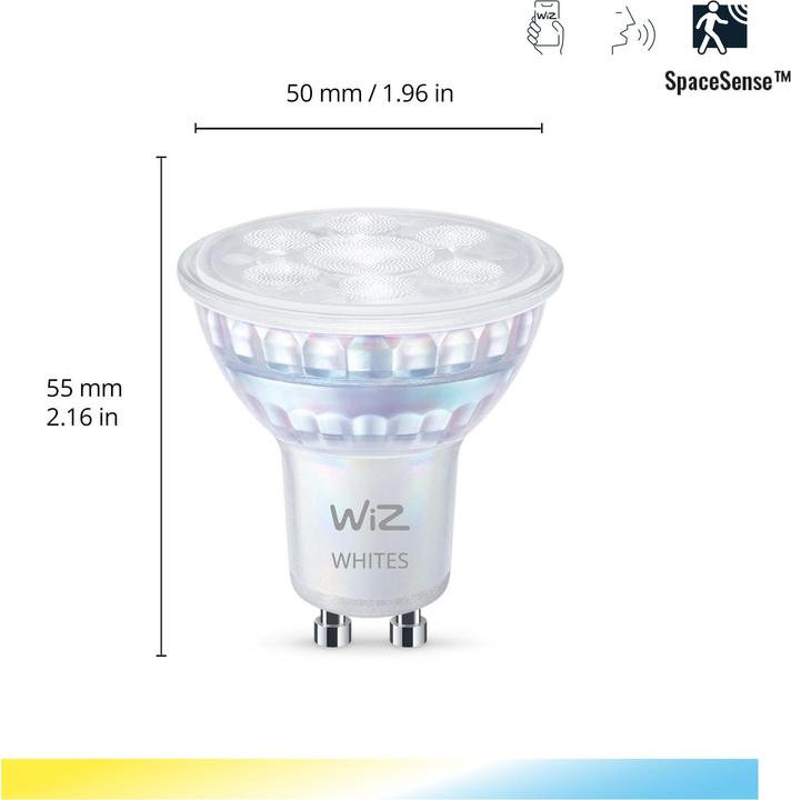 Actual product image WiZ Spot (GU10, 4.70 W, 345 lm, 2 x, F)