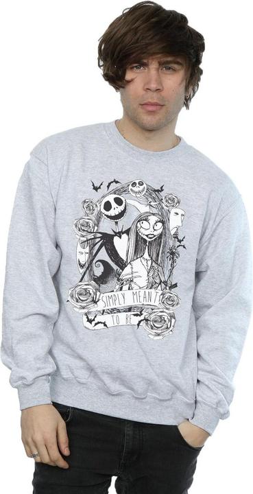 Actual product image Disney Mens Nightmare Before Christmas Simply Meant To Be Sweatshirt (XL)