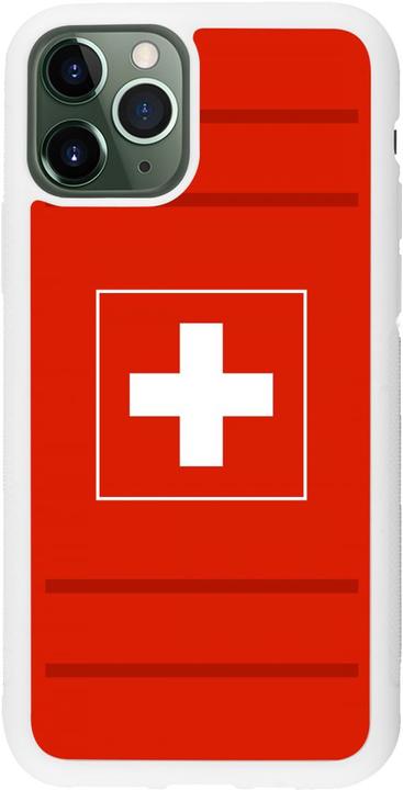 Actual product image PhoneLook Coque Silicone rigide blanc Euro 2020 Switzerland (Apple iPhone 11 Pro)
