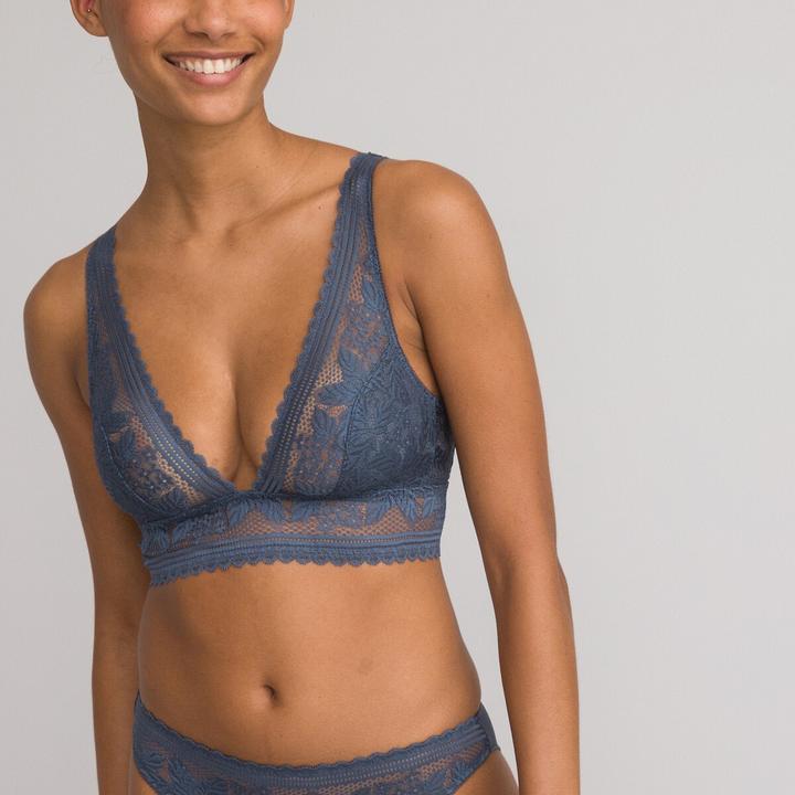 Immagine prodotto La Redoute Collections Slip in microfibra con dettagli in pizzo (42, Confezione singola)