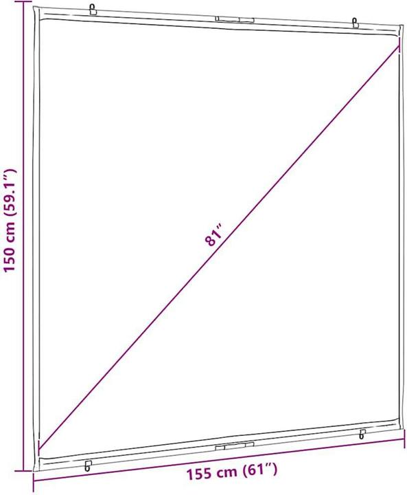 Produktbild VidaXL Beamer Leinwand Wandhängend 81 Zoll 1:1 Projektionswand Leinwand (81", 1:1)