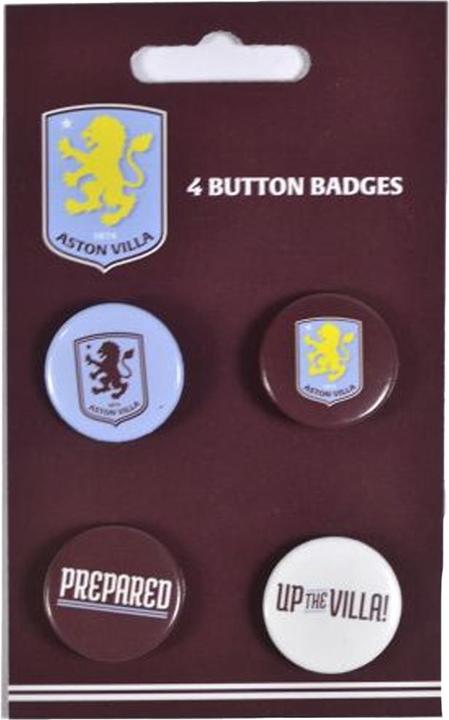 Immagine prodotto Aston Villa FC Stemma Distintivo Misura Confezione 4