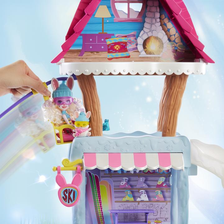 Actual product image Enchantimals Hoppin' Ski Chalet With Bevy Bunny & Jump Dolls