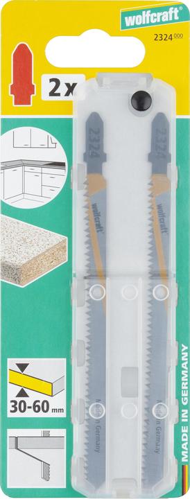 Actual product image wolfcraft wolfcraft 2 Stichsägeblätter HCS L=130mm T-Schaft