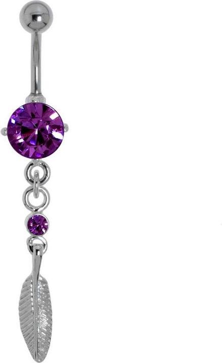 Actual product image Bijouteria Bellypiercing (Stainless steel, Brass, Crystal)