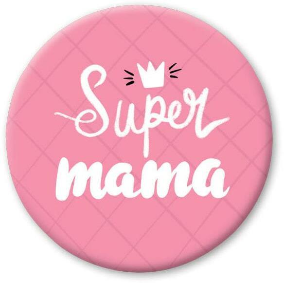 Produktbild Cart Haftmagnet Super Mama 1 Stück, Rosa/Weiss (1 x)