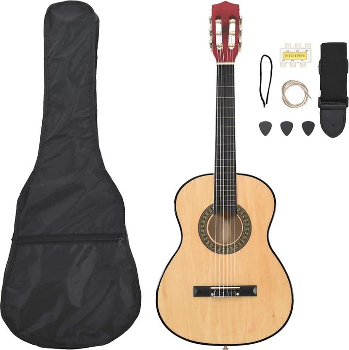 VidaXL Gitarrenset (Konzertgitarren Set, Nylon, Lindenholz, Hartplastik)