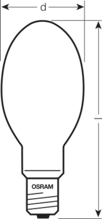 Actual product image Osram Sodium vapor lamp (E40, 150 W, 17000 lm, 12 x, F)