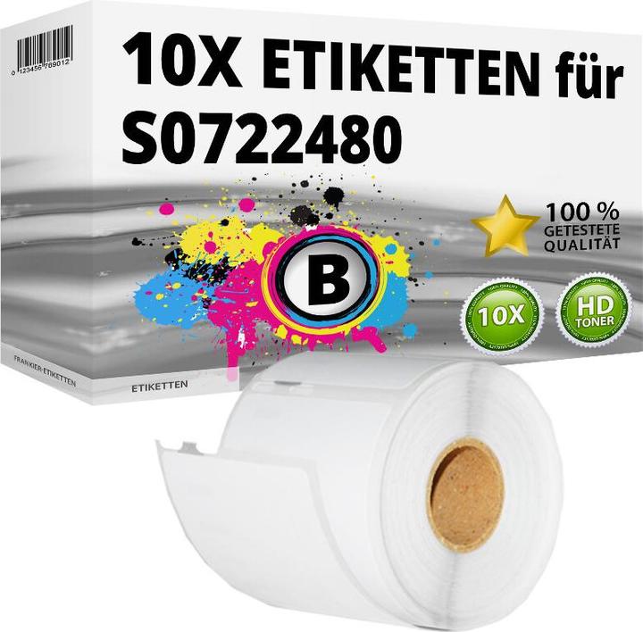 Actual product image Druckfuxx 1x Etikette für Dymo 99014 LabelWriter 310 320 330 Series 400 Duo SE 4
