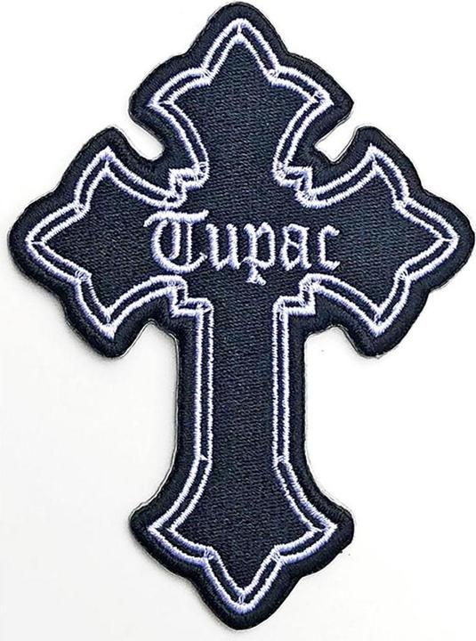 Tupac Shakur Cross Iron On Patch