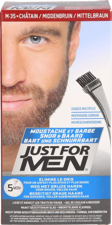 Image du produit Just For Men Gel d'entretien Brush-In-Color brun moyen, 1 pc. Gel (Brun moyen)