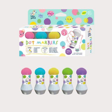Produktbild Haku Yoka Dot Markers - 5 x Pastel Colours (59CP233116) (5 x Pastel Colours, 18 mm, 5 x)