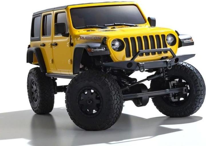 Image du produit Kyosho Scale Crawler Mini-Z Jeep Wrangler Rubicon, Jaune 1:24, ARTR (RTR Prêt à fonctionner)