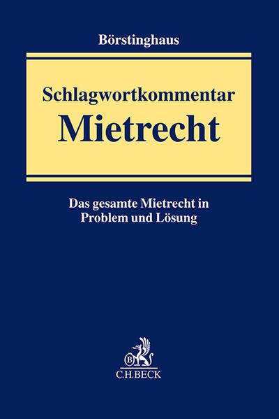 Produktbild Schlagwortkommentar Mietrecht (Deutsch, Eric Lindner, Ulf Börstinghaus, 2025)