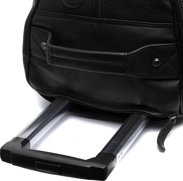 Actual product image The Vegan Cow Chesterfield Brand Leren Trolley Reistas Zwart Jayven (42 l)
