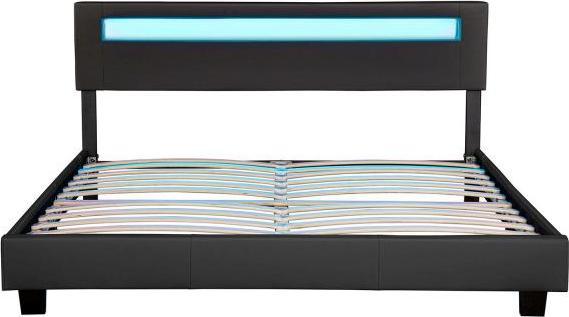 Immagine prodotto Juskys Letto imbottito a LED Parigi (160 x 200 cm)