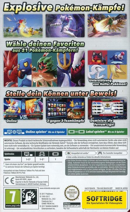 Produktbild Nintendo Pokémon Tekken DX (Switch, DE)