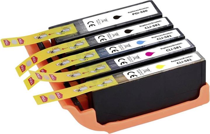 Productafbeelding Renkforce Inkt combinatieverpakking vervangt Canon PGI-580 PGBK + CLI-581 BKCMY (2078C005) (M, BK, C, Y)