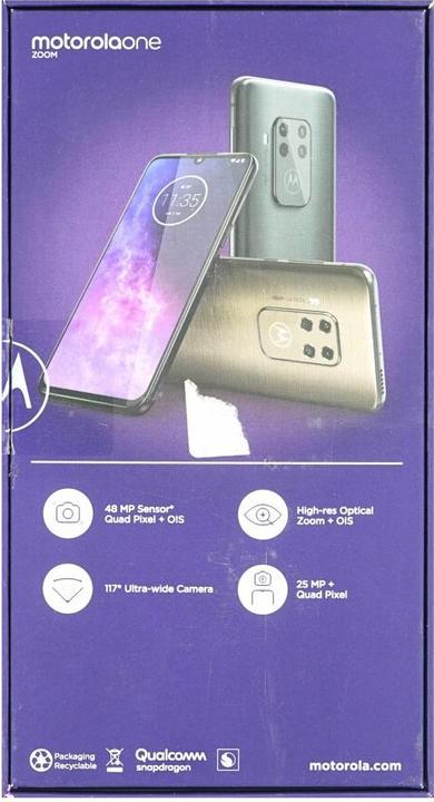 Produktbild Motorola One Zoom (128 GB, Electric Gray, 6.39", Hybrid Dual SIM, 48 Mpx, 4G)