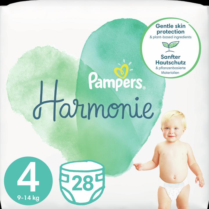 Pampers Harmonie, Grösse 4, 28 Windeln, 9kg-14kg (Gr. 4, 28 Stück)