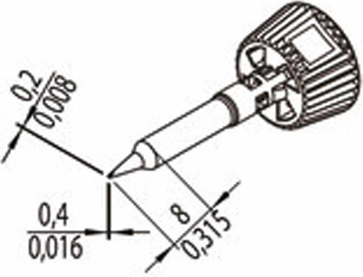 0142CDLF04/SB Soldering tip Tip size 0.40 mm Contents 1 pc. (Soldering tip)