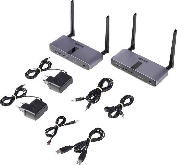 Produktbild SpeaKa Professional SP-HWE-800 HDMI-Funkübertragung (Set) 150m 5180MHz, 5240MHz 1920 x 1080 Pixel S (150 m, HDMI 1.4a)