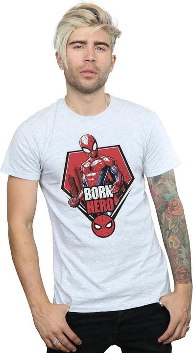 Immagine prodotto Spider-Man Born Hero Maglietta Uomo (L)