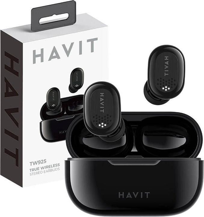 Immagine prodotto Havit TWS Auricolare Bluetooth Nero In Ear Cuffie senza fili Musica Nero (100 h, Senza fili)
