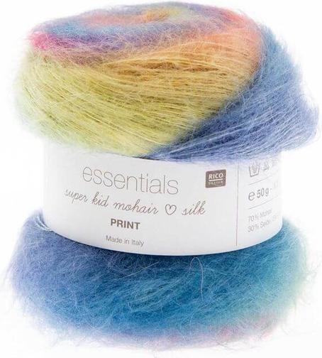 Produktbild Rico Essentials Super Kid Mohair Loves Silk Print licht, 50 g, 400 m, 70 % WM, 30 % SE (375 m)