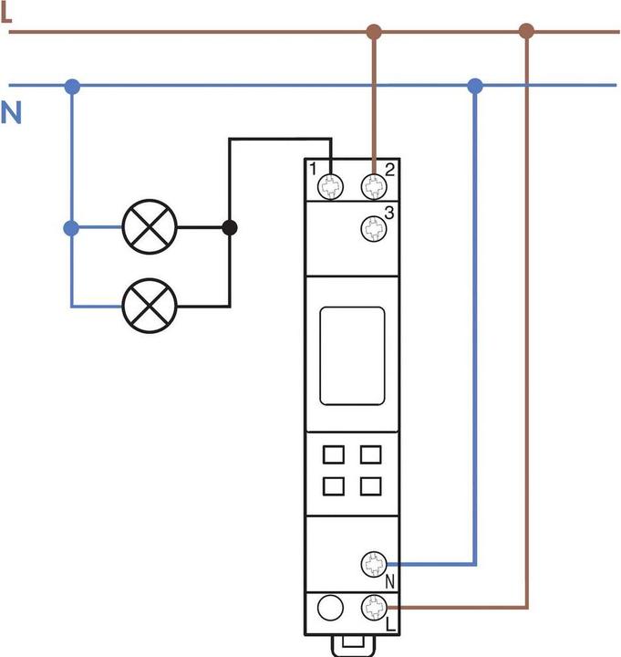 Actual product image Finder Timer for top-hat rail B