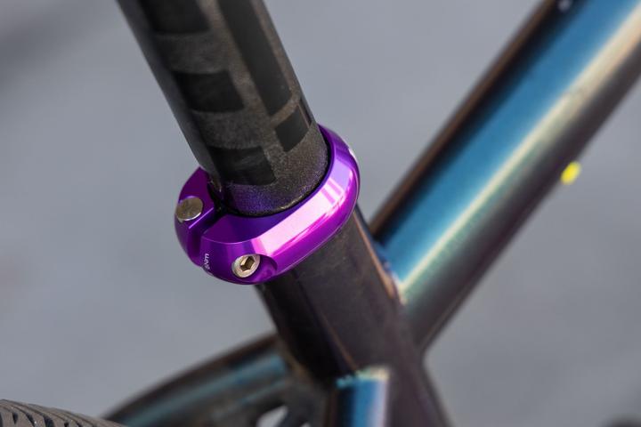 Actual product image Chris King Seatpost Collar, 36.4mm, 3D violet