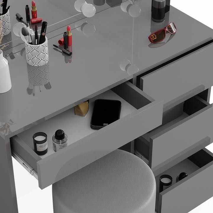 Actual product image Vicco Sherry with stool and lighting (90 x 75 x 40 cm)