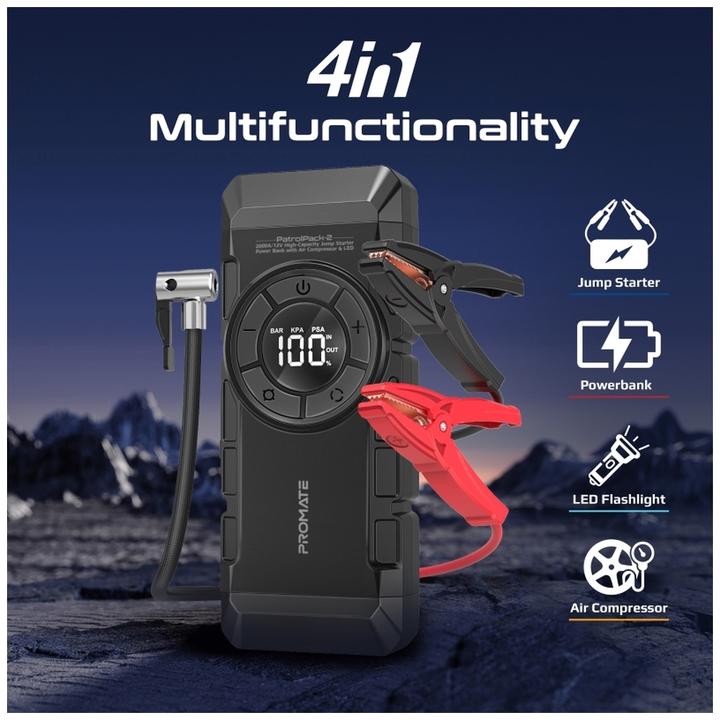 Actual product image ProMate PatrolPack-2 high-performance car jump starter (2000 A, 12000 mAh)