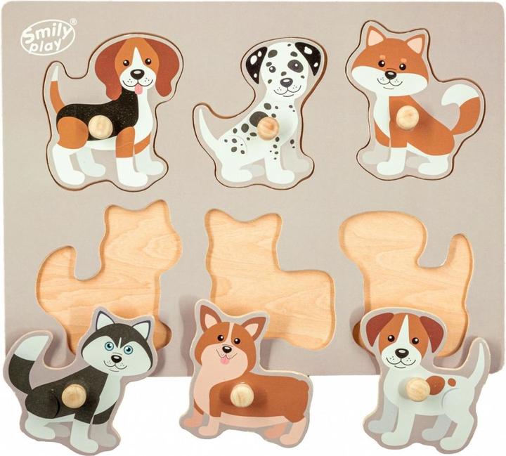 Immagine prodotto Smily Puzzle di legno Animali cani (6 pezzi)