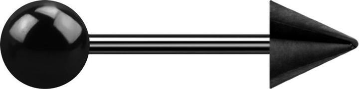 Produktbild Star Piercing Micro Barbell schwarz mit Kugel und Cone (ohne Messing, Chirurgenstahl 316L)
